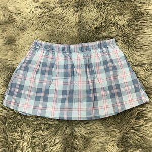 CRB |  Girl's Plaid Skort | Blue & Pink | Size XLarge